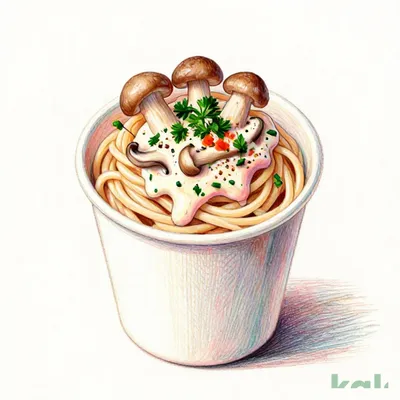Takeout/Delivery 106 Shimeji Mushroom and Mentaiko Cream Pasta