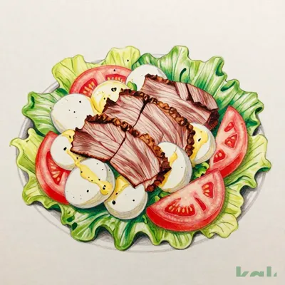 Large Serving Tender Roast Beef and Mozzarella Cheese Salad