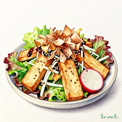 セットサラダ　大根とあげのサラダ（焙煎胡麻ドレッシング）