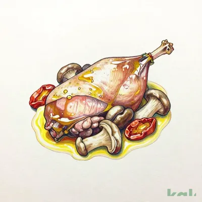 Premium Course: Roasted Duck with Mushrooms and Semi-Dried Tomatoes