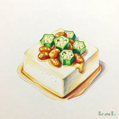 ≪前菜バイキング≫オクラと納豆の冷奴（５０ｇ）