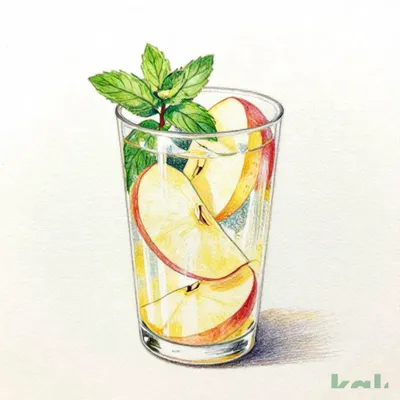 ≪デトックスウォーター≫りんご＆ミント（１杯２００ｃｃ）