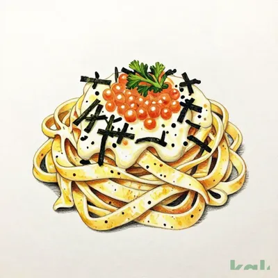 Limited Edition 03 (Fettuccine) Rich Sea Urchin Cream Pasta with Sea Urchin and Salmon Roe