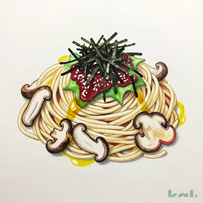 Limited Edition 31 (Large) Oil Pasta with Plum and Mushrooms, Shiso Flavor