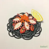 ≪ピオレ明石店限定≫北海道産水たこのいかすみトマトパスタ