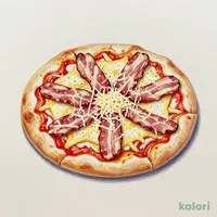 秋期間限定　スモークチーズとパンチェッタのトマトソースピザ