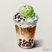 秋期間限定　ハーゲンダッツグリーンティーとあずきカフェラテフロート