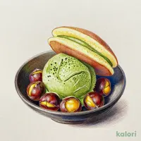 秋期間限定　ハーゲンダッツグリーンティーと渋皮栗のクリーム鎌ドラ