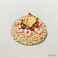 秋期間限定【スモールサイズ】小海老とチーズクロカンのイカスミリゾット うにソースを添えて