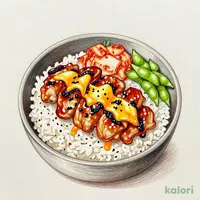 ランチ鶏チーズキムチ釜飯