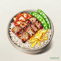 豚トロキムチ釜飯