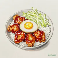 ヤンニョムチキン丼(温玉のせ)