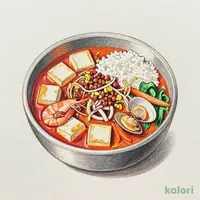 海鮮スン豆腐と丼(小)セット