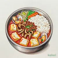 牛すじ肉スン豆腐と丼(小)セット