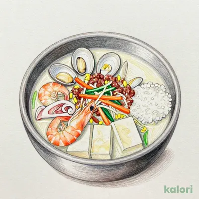 白海鮮スン豆腐と丼(小)セット