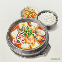 白海鮮スン豆腐定食