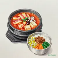 豚キムチスン豆腐と丼(小)セット