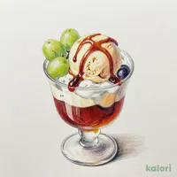 クイーンルージュ(R)＆シャインマスカット 紅茶ゼリーのパフェ ～醤油キャラメルアイス～