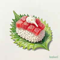 まぐろぶつ山かけ大葉包み