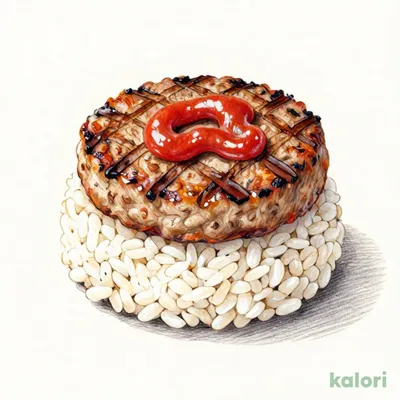 ごちそうハンバーグにぎり ～ケチャップのせ～
