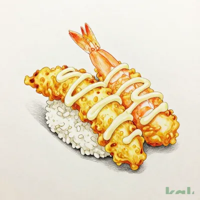 Shrimp Tempura Nigiri with Mayo