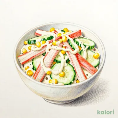 Crab Stick, Cucumber, and Corn Side Dish