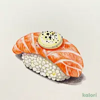 サーモンのトリュフマヨのせ