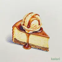 ベイクドチーズケーキ 醤油キャラメルアイスのせ