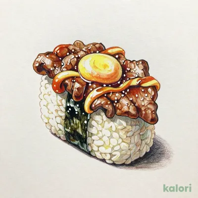 月見牛肉いなり