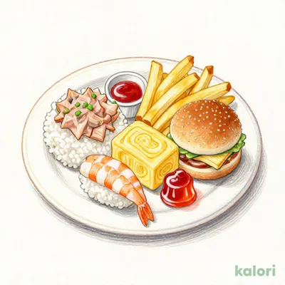 おこさまにぎりと ハンバーグセット