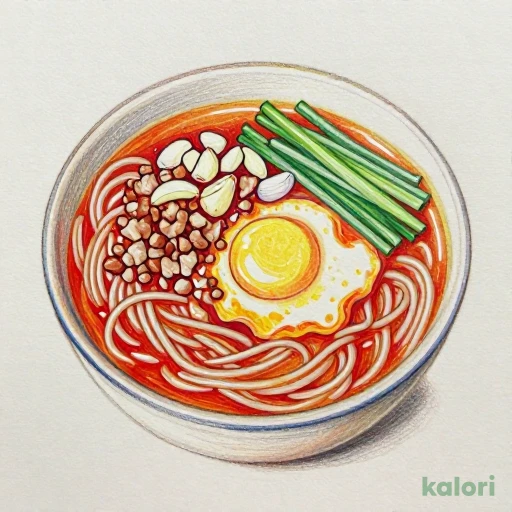 元祖辛麺 (レギュラーサイズ・こんにゃく麺100g) 709kcal｜カロリー