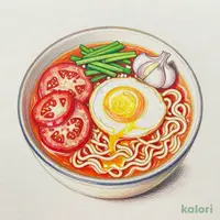 トマト辛麺 (レギュラーサイズ・ちぢれ麺120g)