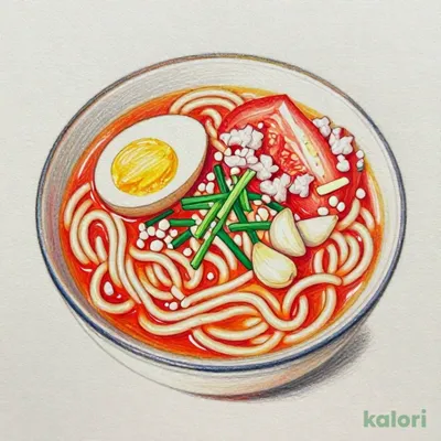 トマト辛麺 (スモールサイズ・うどん麺200g)