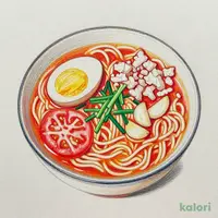 トマト辛麺 (スモールサイズ・太麺130g)