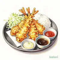とり天倍盛り合盛り定食