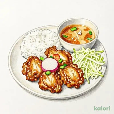 ねぎおろしからあげ定食