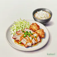 しょうが焼きの2種盛り定食