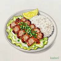 Grilled Chicken with Salted Green Onion Bento
