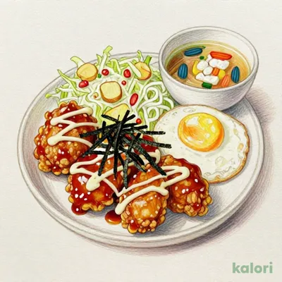 てりたまからあげ定食