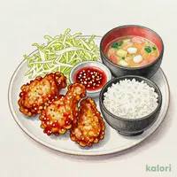Spicy Garlic Fried Chicken Combo Set Meal