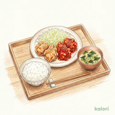ヤンニョム合盛り定食【4個】