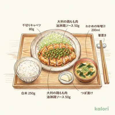 大判油淋鶏定食