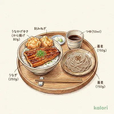 うなから丼＆蕎麦セット
