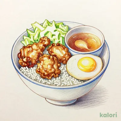 から揚げ親子丼から揚げ・味噌汁セット