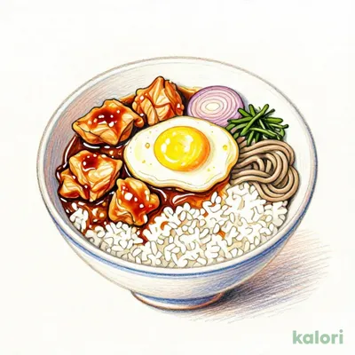 ★Double Soba★ Chicken and Egg Rice Bowl & Soba Set