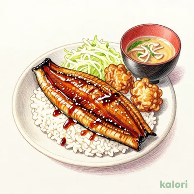 うな丼【ダブル】から揚げ・とん汁セット