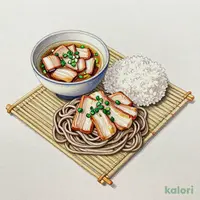 ★蕎麦2倍★“埼玉秩父”　背脂たっぷり　肉汁つけ蕎麦＆ご飯セット
