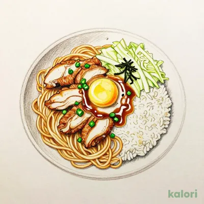 鶏つけ汁蕎麦定食（生卵・から揚げ付き）