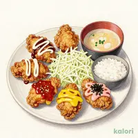 ★ボリューム満点★７種のから揚げレインボー定食
