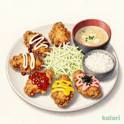 ★ボリューム満点★７種のから揚げレインボー定食